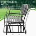 thumbnail image 6 of Outsunny Patio Glider Bench Outdoor Swing Rocking Chair Loveseat with Power Coated Steel Frame, Black, 6 of 9