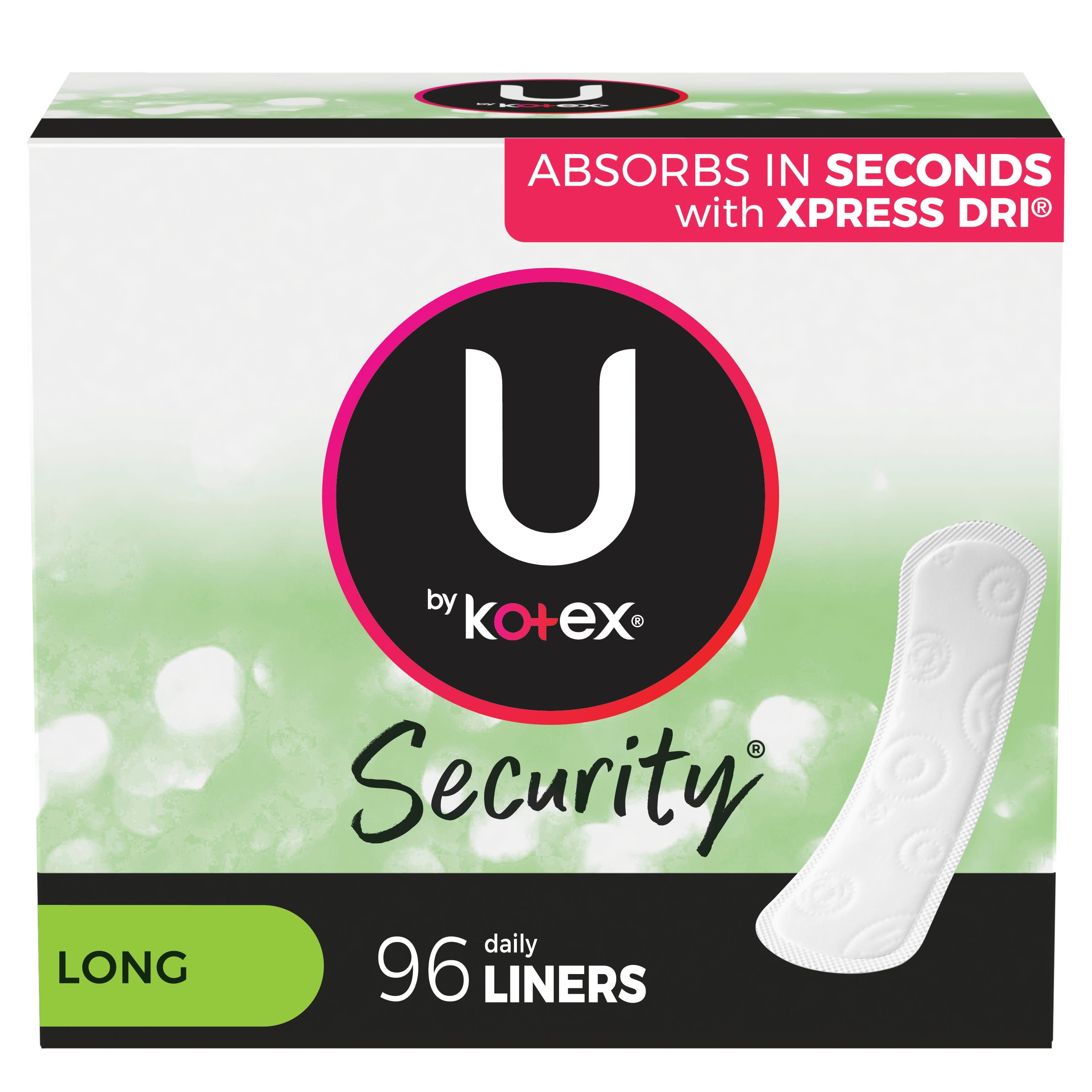 U By Kotex Security Lightdays Panty Liners Light Absorbency Long Unscented 96 Count Walmart Com U By Kotex Security Lightdays Panty Liners Light Absorbency Long Unscented 96 Count Walmart Com