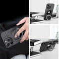 thumbnail image 3 of Compatible with iPhone 14 Pro Max Hollow Stand Case Cooling Heat Dissipation Electroplated Magnetic Kickstand Ring Fashion Protection Shockproof Cover for Women Girls Black, 3 of 10