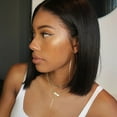 thumbnail image 5 of Medium Length Straight Wig For Black Women Natural Synthetic Hair Short Cut, 5 of 6