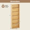 thumbnail image 3 of Costway 6-Tier Bookshelf with Open Shelves, Anti-Tipping Kits for Living Room Bedroom Study Beige, 3 of 10