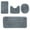 Dark Gray, variant on Puntoco Bathroom Rug Sets 4 Piece, Non Slip Memory Foam Bathroom Rugs, Machine Washable Bathroom Mat Set, Water Absorbent Bath Rug