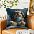 thumbnail image 5 of Animal Print Pillowcase - Rabbit Series, 17.7x17.7 inch Cute Print Sofa Cushion Cover, Bedroom Living Room Decorative Pillowcase, 5 of 6