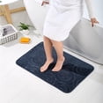 thumbnail image 4 of Billuyoard Juego de alfombrillas de baño impermeables de poliéster, 3 uds., fácil de limpiar y cómodo, moderno y elegante Juegos de accesorios de baño cielo azul, 4 of 6