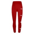 thumbnail image 4 of Mingw Women's Valentine's Day Printed Leggings High Waist Tummy COntrol Stretchy Yoga Pants ,Red,2XL, 4 of 6