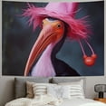thumbnail image 2 of Orinice Halloween Flamingo Witch Hat Tapestry Wall Hanging Tapestries Aesthetic Wall Tapestry Funny Wall Art Poster Banner Dorm Backdrop for Bedroom Living Room Home Decoration  40x30inch, 2 of 6