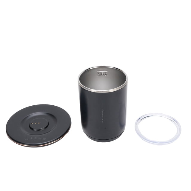 2 En 1 Taza De Café Con Calefacción Autovolcadora, Control De Temperatura Inteligente De Acero Inoxidable Calefacción Eficiente Mezcle De Mezcla Eléctrica Para Leche Y Otros