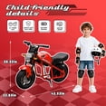 thumbnail image 5 of 24V 9AH Electric Dirt Bike, 12 MPH & 110lb Max, 350W Ride On Toy for Big Kids w/14in EVA Wheels & Metal Frame, Twist Grip Throttle, Dual Suspension, Music, Light, Kids Motorcycle for Kids 6+, Red, 5 of 7