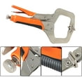 thumbnail image 4 of PET-U 2Pcs 11in Heavy Duty C Clamps Set Black & Orange for Woodworking Aligning Welding, 4 of 7