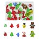 thumbnail image 1 of Craft Beads Christmas Theme Handmade Lampwork with Transparent Glass Bead Set Mixed Color 26-27s, 1 of 5