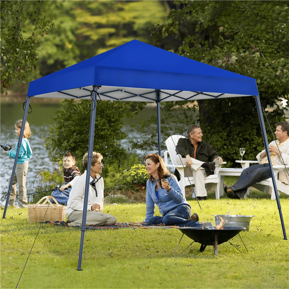 Renwick 10x10ft Pop-Up Tent with Sandbag, Blue