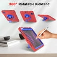 thumbnail image 5 of Kids Case for iPad Air 5th/4th, Shockproof Handle Stand Protective Cover for iPad Pro 11 Inch 2022/2021/2020/2018 & iPad Air 5/4 Case 10.9 Inch 2022 2020 with Pencil Holder & Shoulder Strap,Redblue, 5 of 12