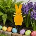 thumbnail image 6 of Easter Flocked Bunny Garden Stakes - Weather-Resistant Outdoor Decor for Yards, Gardens & Party Landscapes, Cute Bunny-Themed Accent, Perfect Easter & Spring Festive Decoration, Yellow, 6 of 6
