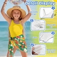 thumbnail image 5 of SEANATIVE Girls Swimwear Set One Piece Swimsuit with Swim Cover Ups Stylish Cut Out Bathing Suit for Vacation Beach Summer Holiday, Size 17-18, Hawaii Hibiscus Frangipani Flower Yellow, 5 of 7