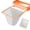 Orange, variant on Nilnehc 6.69x9.45x1.57in Foldable Kitchen Sink Strainer, Suction Cup Food Catcher with 50 Mesh Bags,Light Yellow