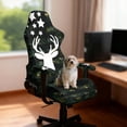 thumbnail image 2 of Pzuqiu Camo Flag Deer Computer Game Chair Cover Anti-Slip Racing Computer Chair Slipcover Set Easy Installation Office Chairs Protector for Gaming Room Office Home Decor, 2 of 7