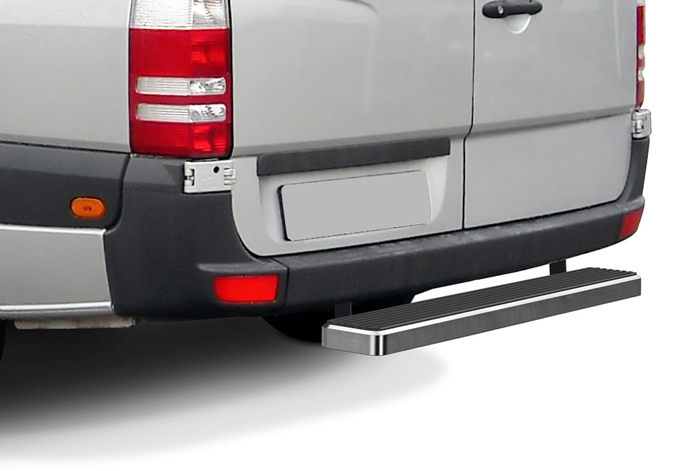 APS iBoard Rear Step Bar 5in Silver Compatible with Dodge Sprinter 2007