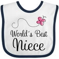 thumbnail image 3 of Inktastic Worlds Best Niece Girls Baby Bib, 3 of 4