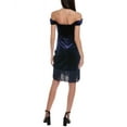 thumbnail image 2 of Theia womens  Melissa Fringe Cocktail Dress, 4, Blue, 2 of 3