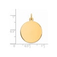 thumbnail image 2 of FB Jewels Sterling Silver GP Engraveable Round Polished Disc Charm, 2 of 2