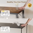 thumbnail image 6 of Amadwell 63 Inch Reversible L Shaped Desk with 0.95 Inch Thicker Desktop,Power Outlets Computer Desk,Corner Gaming Desk for Home Office, Metal Frame, Rustic Brown, 6 of 9