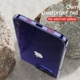 thumbnail image 6 of Case for iPhone 14 Plus 6.7" 2022, Dustproof Glass Camera Lens Shockproof TPU Backplane Plating Transparent Shell Anti-yellow Anti-fall Ultra-thin Light Case for iPhone 14 Plus, Purple, 6 of 11