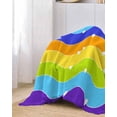 thumbnail image 2 of Rainbow Sofa Couch Covers for Dogs,Washable Sectional Couch Slipcovers for Loveseat with Tassels,Watercolor Gradient Heart Geometric Stripes Non Slip Sofa Throw Cover Blanket Large 71''x102'', 2 of 8