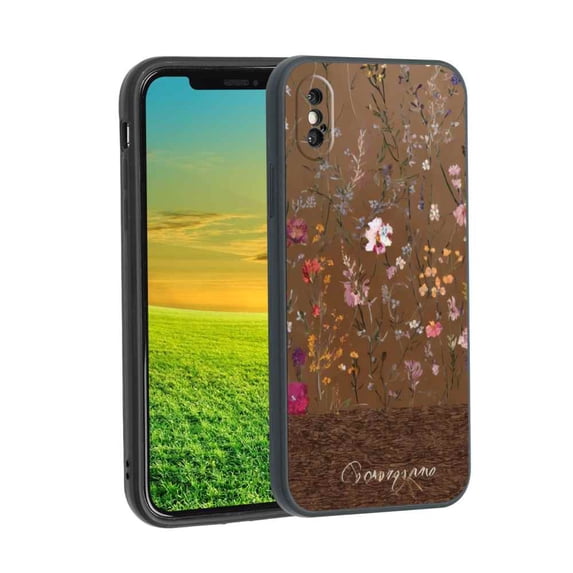 Floral-244 Phone Case, Degined for iPhone XS Max Case Men Women, Flexible Silicone Shockproof Case for iPhone XS Max