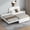 Beige, variant on MODERNLUXE Twin Size Upholstered Platform Bed with Convertible Trundle Bed, Gray