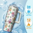 thumbnail image 4 of 30oz Reindeer Christmas Tumbler with Lid Straw Stainless Steel Double Wall Insulated Cup Holiday Gifts, 4 of 5