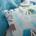 thumbnail image 6 of PAWZ by Bearpaw Kids Camp Creek 4-Piece Grey Campground Polyester Comforter Set, Full, 6 of 8