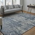 thumbnail image 2 of Feizy Eastfield Modern Abstract, Blue/Ivory, 2' x 3' Accent Rug Sheen Handmade Casual Distressed Floor Rug for Living room Bedroom, 2 of 8