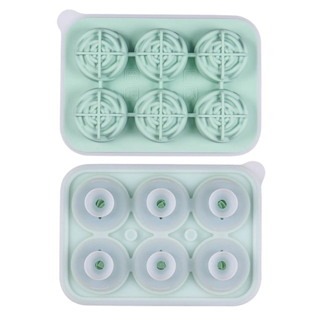 BotaniNest 3D Rose Shape Grids DIY Homemade Reusable Silicone Ice Tray With Lid