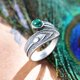 thumbnail image 3 of Anillo vintage con plumas de pavo real, malachita, anillo abierto para mujer Anillo vintage con plumas de pavo real, malachita, anillo abierto para mujer, 3 of 6