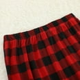thumbnail image 5 of Family Matching Merry Christmas Pyjama Set Red Plaid Long Sleeve Top and Pant Sleepwear Loungewear Xmas PJS, 5 of 7