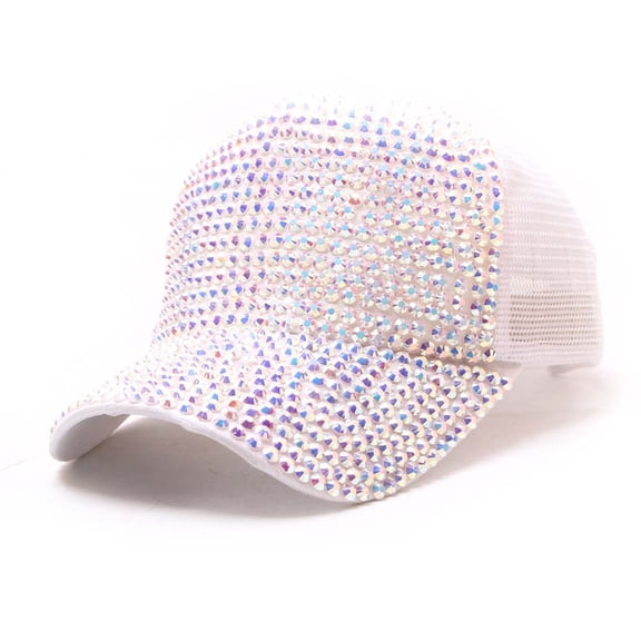 AirLoni Unisex Sun Visors Rhinestone Decor Denim Cap Breathable Sports Hats Baseball Cap For Men Women Multicolor,One Size