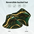 thumbnail image 2 of Sikiie Green Marble Reflective Double-Sided Bucket Hat, Sun Hat, for Gardening, Beaching, Camping, Hiking, Fishing, 2 of 6