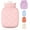 Pink, variant on Small Hot Water Bottle Bag for Hot & Cold Compress with Cover,Microwave Heating Soft Environment-Friendly Silicone,Mini Hot Wate Bottle for Travel and Pain Relief,Gifts for woman (Orange)