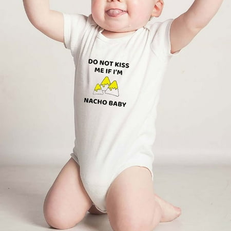 

KONBECA Baby Boys Girls Rompers Infants Pure Cotton Coverall Toddler Baby Girls Boys Bodysuit Short Sleeve Letter Print T-Shirt Jumpsuit Romper Outfits (0-24 Months)