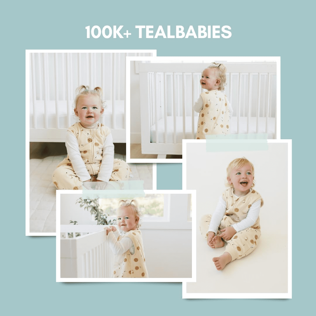 Tealbee Dreamsuit - Bamboo Sleep Sack with Legs - (1.5 Tog) Cookies 3T-4T