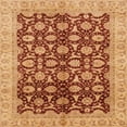thumbnail image 1 of Ahgly Company Machine Washable Indoor Square Abstract Orange Area Rugs, 6' Square, 1 of 7