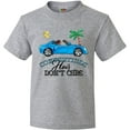 thumbnail image 3 of Inktastic Convertible Hair Don't Care with Black Hair and Blue Car Youth T-Shirt, 3 of 5