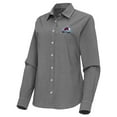 thumbnail image 2 of Women's Antigua Black Colorado Avalanche Porter Woven Tri-Blend Long Sleeve Button-Up Shirt, 2 of 3