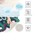 thumbnail image 4 of Toilet Rug U-Shaped Bathroom Rugs Non-Slip Soft Plush Machine Washable Contour Bath Mat Octopus with Knife 24x20, 4 of 9