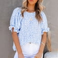 thumbnail image 2 of DPTALR T-shirt Blouse Décontractée d'Été pour Femme à Col Rond, Manches Courtes, Imprimée, 2 of 8