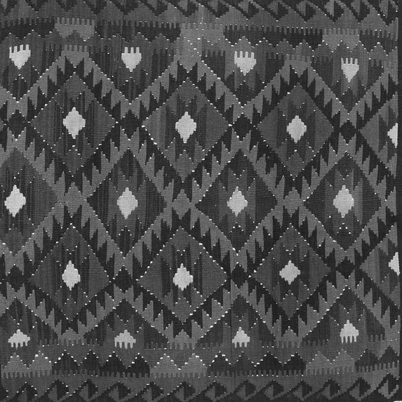 Ahgly Company Machine Washable Indoor Square Oriental Gray Traditional Area Rugs, 5' Square