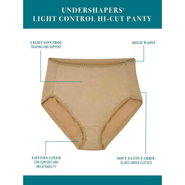 2) Vtg VANITY FAIR 48301 Radiant Undershapers Lite Control Hi-Cut Panties ~  L/7
