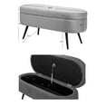 thumbnail image 6 of Metal and White Boucle Storage Bench Modern Design Style Entryway, 6 of 8