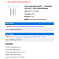 thumbnail image 2 of Front Brake Hardware Kit - Compatible with 2003 - 2009 Toyota 4Runner 2004 2005 2006 2007 2008, 2 of 2