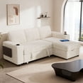 thumbnail image 2 of 85" Modular 3 Seat L Shaped Couch with comfortable Backrest|USB Ports|Cup Holders|Side Table|Storage Chaise Armrests, 2 of 8